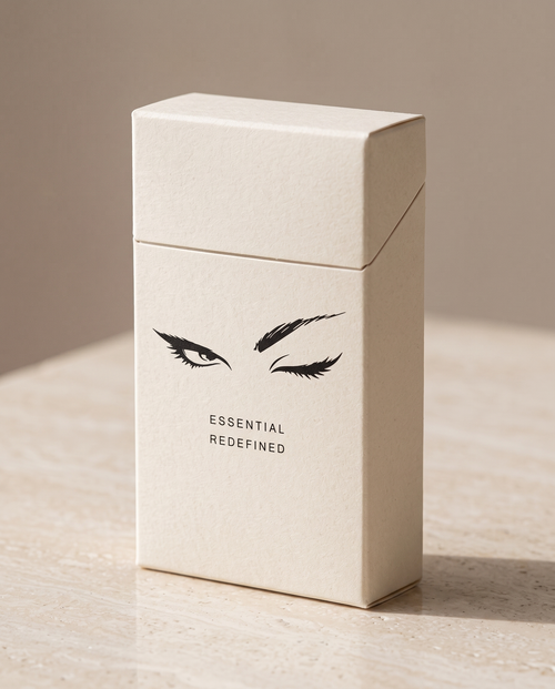 SixtyNine Original 12, cream flip-top box, front